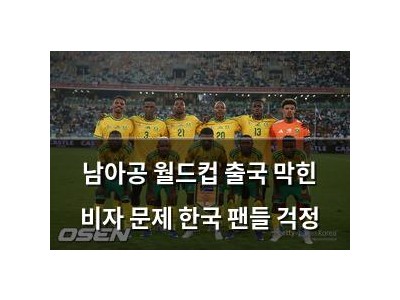 남아공 월드컵 출국 막힌 비자 문제 한국 팬들 걱정